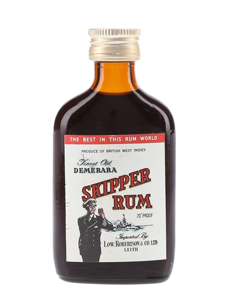 Skipper Finest Old Demerara Rum Bottled 1960s - Low, Robertson & Co. Ltd. 5cl / 40%