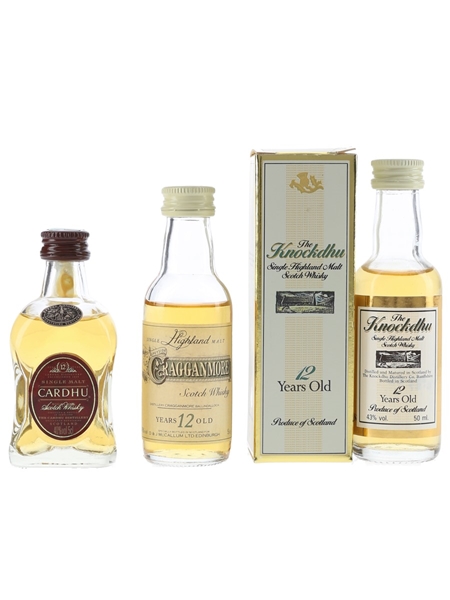 Cardhu, Cragganmore & Knockdhu 12 Year Old 3 x 5cl