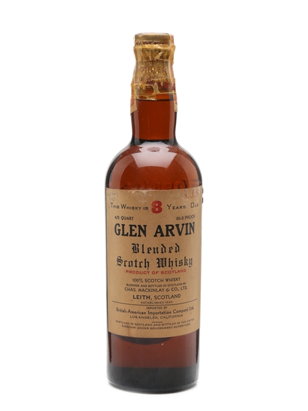 Glen Arvin 8 Year Old Bottled 1940s 75cl / 43.4%