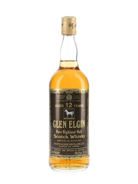 Glen Elgin 12 Year Old Bottled 1970s - White Horse Distillers 75.7cl / 43%