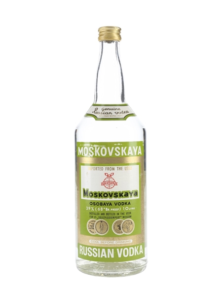 Moskovskaya Russian Vodka Bottled 1980s 100cl / 39%