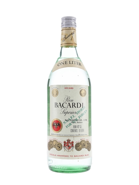 Bacardi Carta Blanca Bottled 1970s - Nassau, Bahamas 100cl / 40%