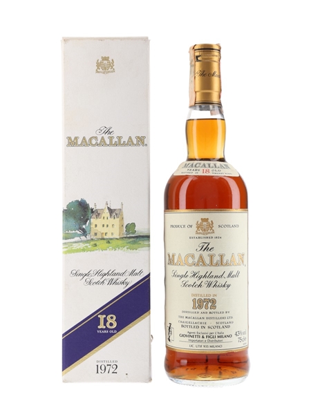 Macallan 1972 18 Year Old Bottled 1990 75cl / 43%