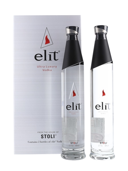 Stoli Elit Set Ultra Luxury Vodka 2 x 70cl / 40%