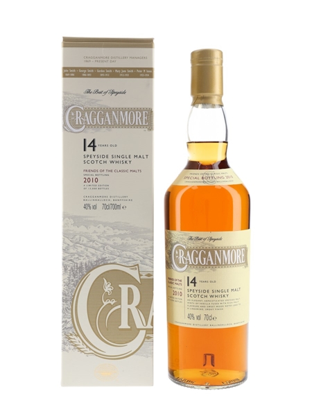 Cragganmore 14 Year Old Bottled 2010 - Friends Of The Classic Malts 70cl / 40%