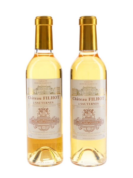 Chateau Filhot 2001 Sauternes 2 x 37.5cl / 14%