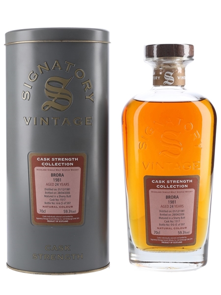 Brora 1981 24 Year Old Bottled 2006 - Signatory Vintage 70cl / 59.3%