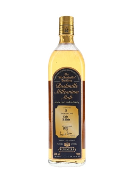 Bushmills 1975 Millennium Malt Private Cask Number 338 70cl / 43%