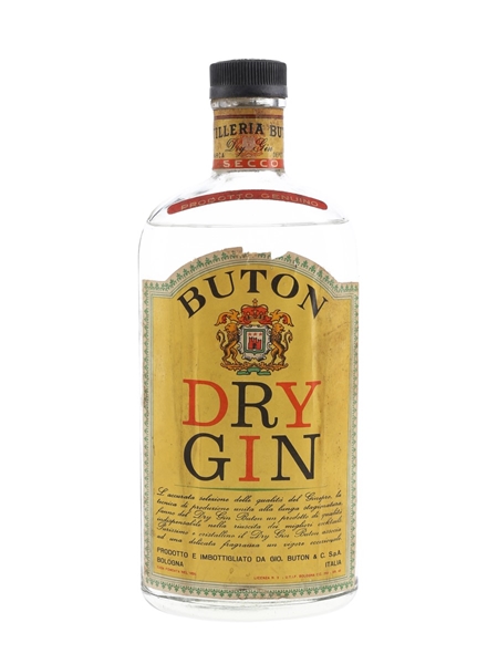 Buton Dry Gin Bottled 1950s 75cl / 45%