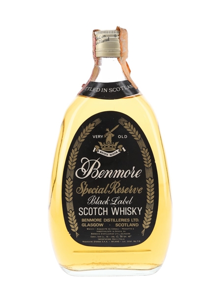 Benmore Black Label Special Reserve Bottled 1980s - Magazzini Standa 75cl / 40%