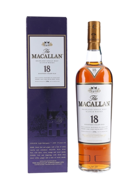 Macallan 18 Year Old 1996 and Earlier 70cl / 43%