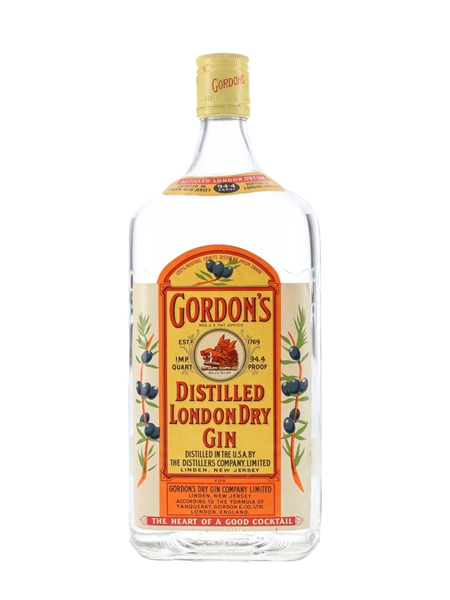 Gordon's Distilled London Dry Gin Bottled 1970s - Linden, New Jersey 113cl / 47.2%