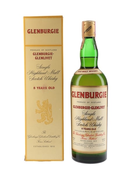 Glenburgie Glenlivet 5 Year Old Bottled 1960s-1970s - Soffiantino 75cl / 40%