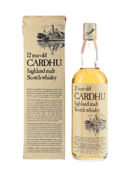 Cardhu 12 Year Old Bottled 1970s - Wax & Vitale 75cl / 43%