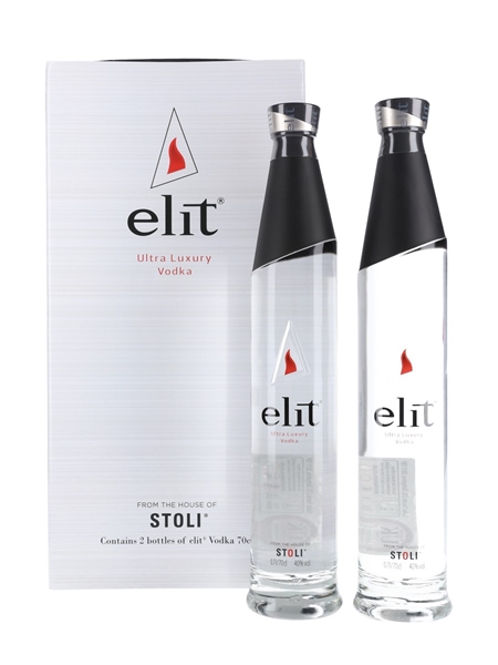 Stoli Elit Set Ultra Luxury Vodka 2 x 70cl / 40%