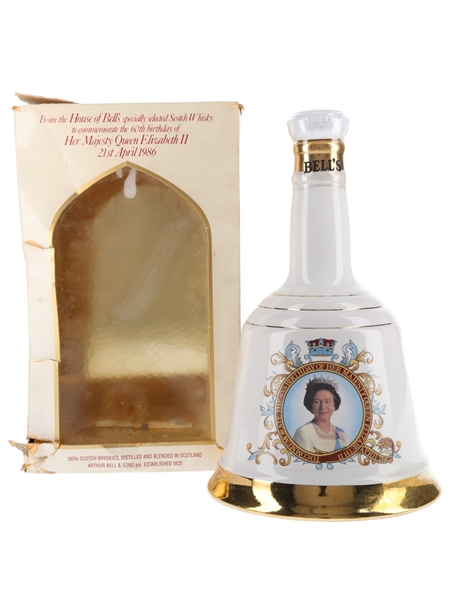 Bell's Ceramic Decanter Queen Elizabeth II 60th Birthday 75cl / 43%