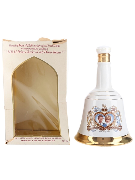 Bell's Ceramic Decanter Royal Wedding 1981 - Prince Charles & Lady Diana Spencer 75cl / 40%