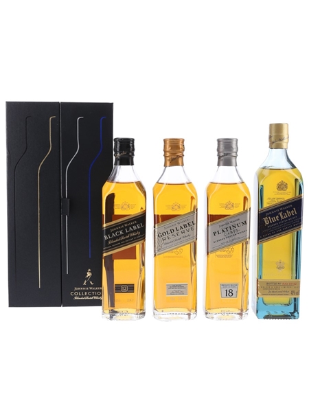 Johnnie Walker Collection Black, Gold, Platinum & Blue Label 4 x 20cl / 40%