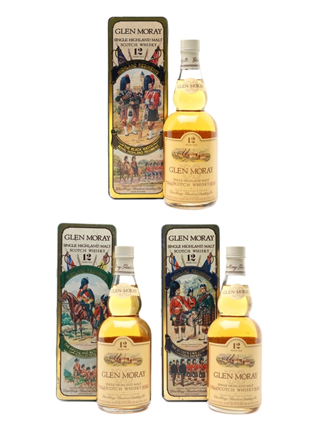 Glen Moray 12 Year Old Scotland's Historic Highland Regiments 3 x 75cl