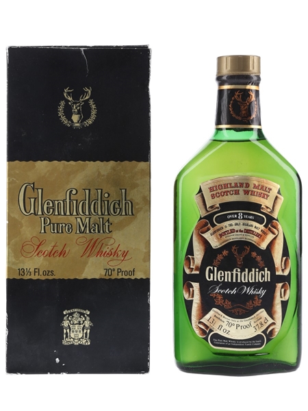 Glenfiddich 8 Year Old Pure Malt Bottled 1970s 37.8cl / 40%