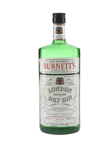 Sir Robert Burnett's White Satin Gin Bottled 1990s 70cl / 40%