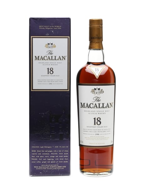 Macallan 18 Years Old 1990 and earlier 70cl / 43%