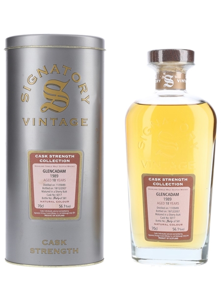 Glencadam 1989 18 Year Old Bottled 2007 - Signatory Vintage 70cl / 56.1%