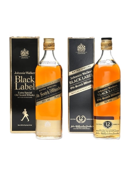 Johnnie Walker Black Label Extra Special Bottled 1980s 2 x 75cl