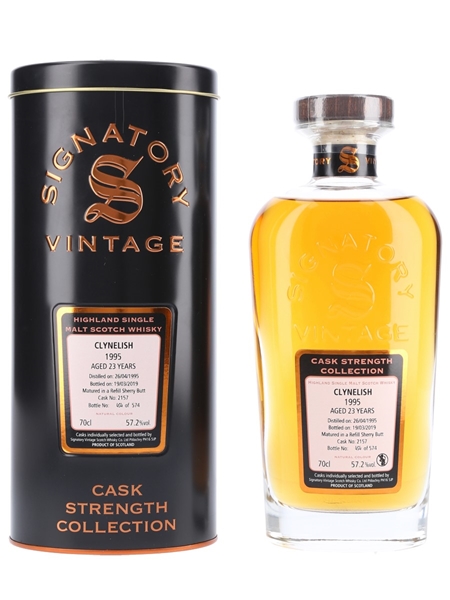 Clynelish 1995 23 Year Old Bottled 2019 - Signatory Vintage 70cl / 57.2%