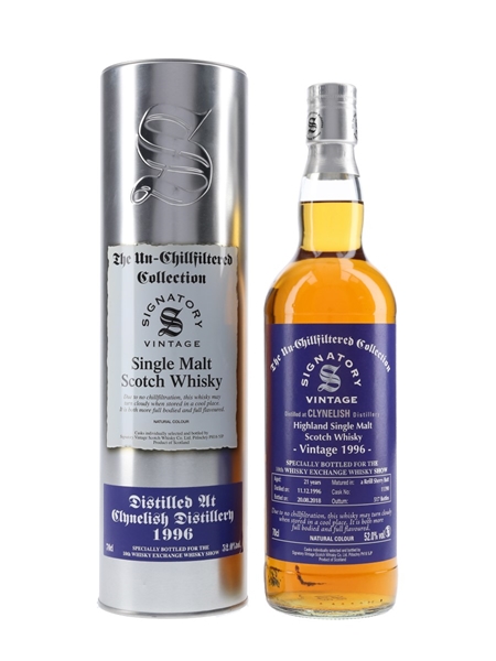 Clynelish 1996 21 Year Old The Whisky Exchange Bottled 2018 - Signatory Vintage 70cl / 52%