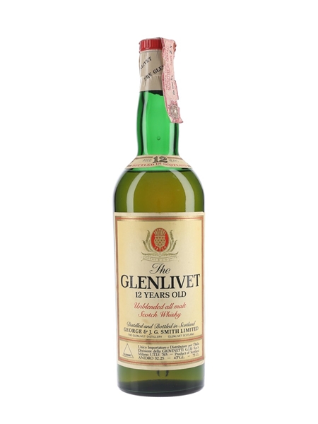 Glenlivet 12 Year Old Bottled 1970s - Giovinetti 75cl / 43%