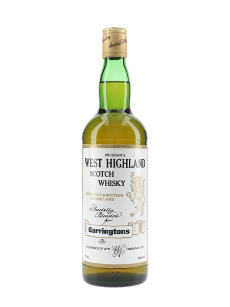 Whigham's West Highland Scotch Whisky Bottled 1980s - Garringtons 75cl / 40%