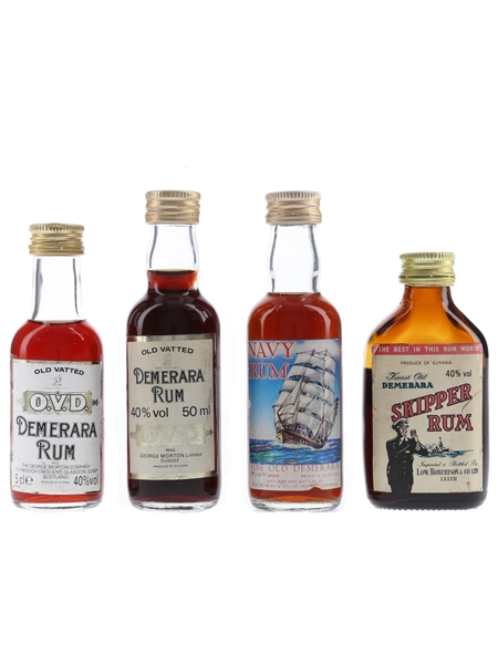 Assorted Demerara Rum Navy, OVD & Skipper 4 x 5cl / 40%