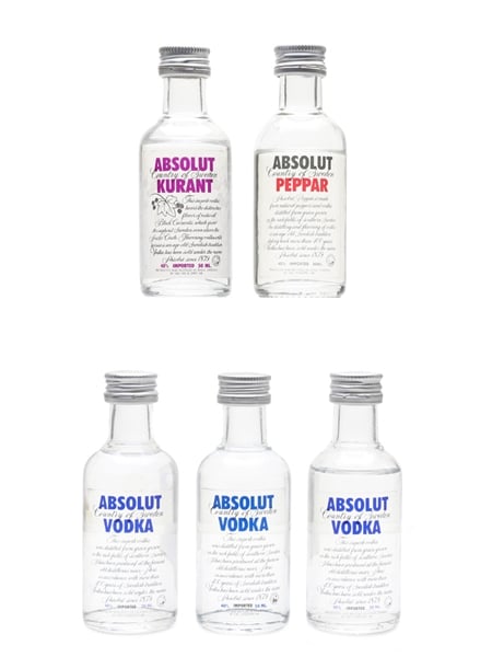 Absolut Vodka Kurant, Peppar 5 x 5cl / 40%