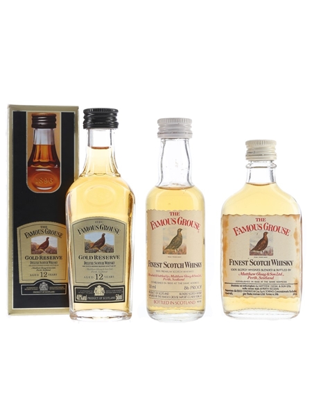 Famous Grouse  3 x 3.9cl-5cl