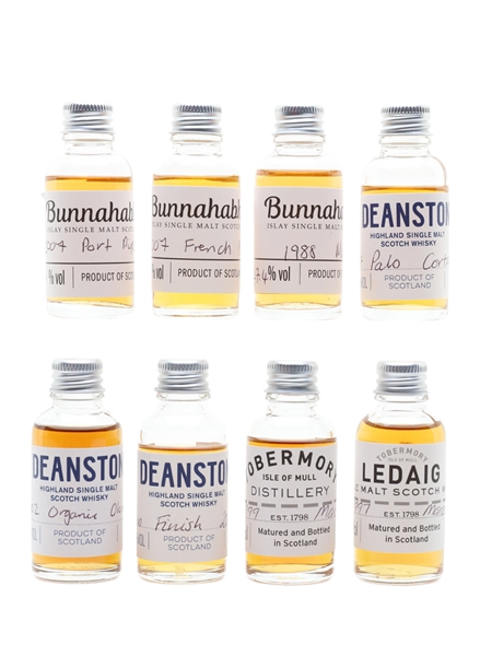 Distell Limited Edition Release Sample Set Bunnahabhain, Deanston, Tobermory, Ledaig 8 x 3cl