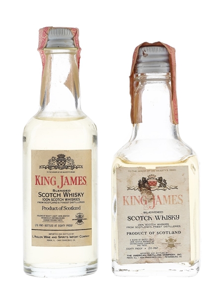 King James Bottled 1970s-1980s 2 x 4.7cl / 40%