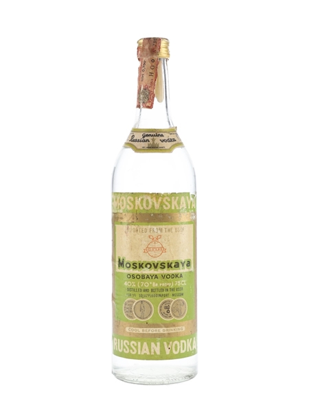 Moskovskaya Russian Vodka Bottled 1970s-1980s 75cl / 40%