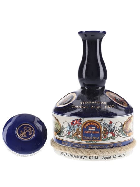 Pusser's 15 Year Old Navy Rum Ship's Decanter Battle of Trafalgar Bicentenary 1805 - 2005 100cl / 47.75%