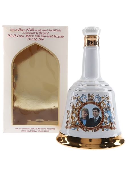 Bell's Ceramic Decanter Royal Wedding 1986 - Prince Andrew & Sarah Ferguson 75cl / 43%