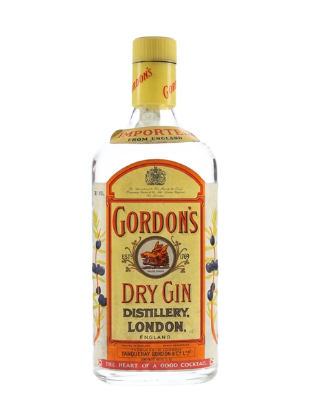 Gordon's Dry Gin Bottled 1990s - Wax & Vitale 70cl / 38%