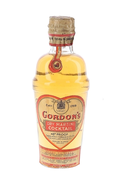 Gordon's Dry Martini Spring Cap Bottled 1940s-1950s 5cl / 26%