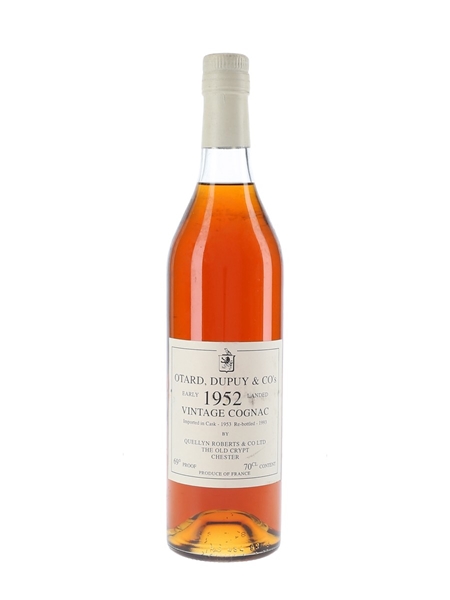 Otard Dupuy 1952 Landed 1953, Bottled 1993 - Quellyn Roberts 70cl / 40%