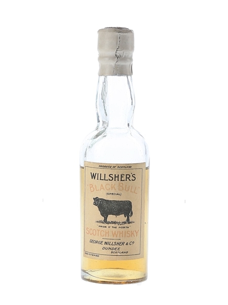 Willsher's Black Bull Bottled 1920s-1930s 5cl