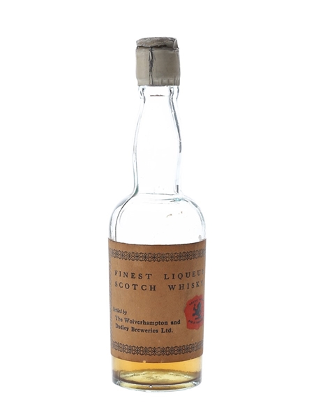 Wolverhampton & Dudley Breweries Finest Liqueur Scotch Whisky Bottled  1920s-1930s 5cl