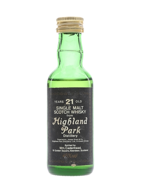 Highland Park 21 Year Old Bottled 1980s - Cadenhead's 5cl / 46%