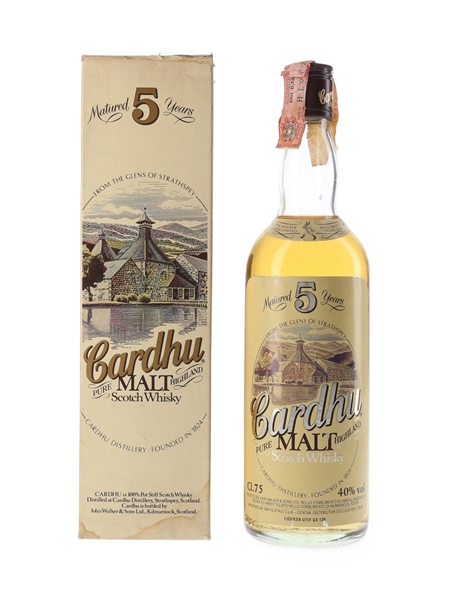 Cardhu 5 Year Old Bottled 1980s - Wax & Vitale 75cl / 40%