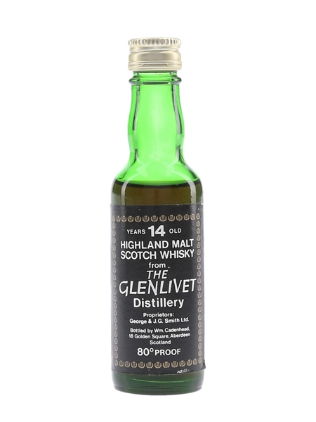 Glenlivet 14 Year Old Bottled 1970s - Cadenhead's 5cl / 46%