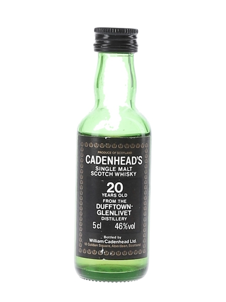 Dufftown Glenlivet 20 Year Old Bottled 1980s - Cadenhead's 5cl / 46%