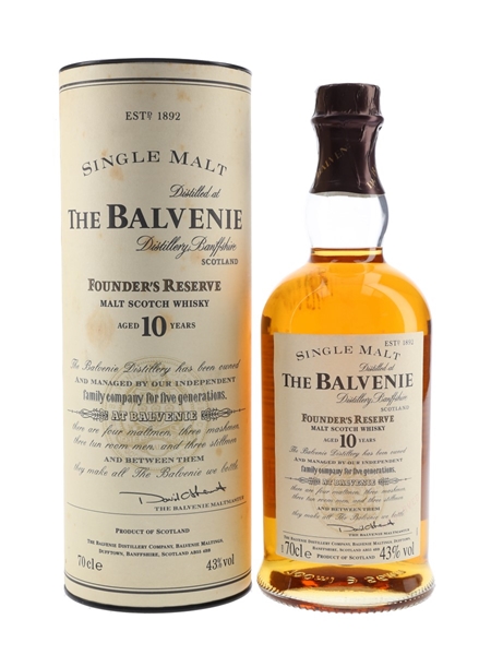 Balvenie 10 Year Old Founder's Reserve Bottled 1990s-2000s 70cl / 43%